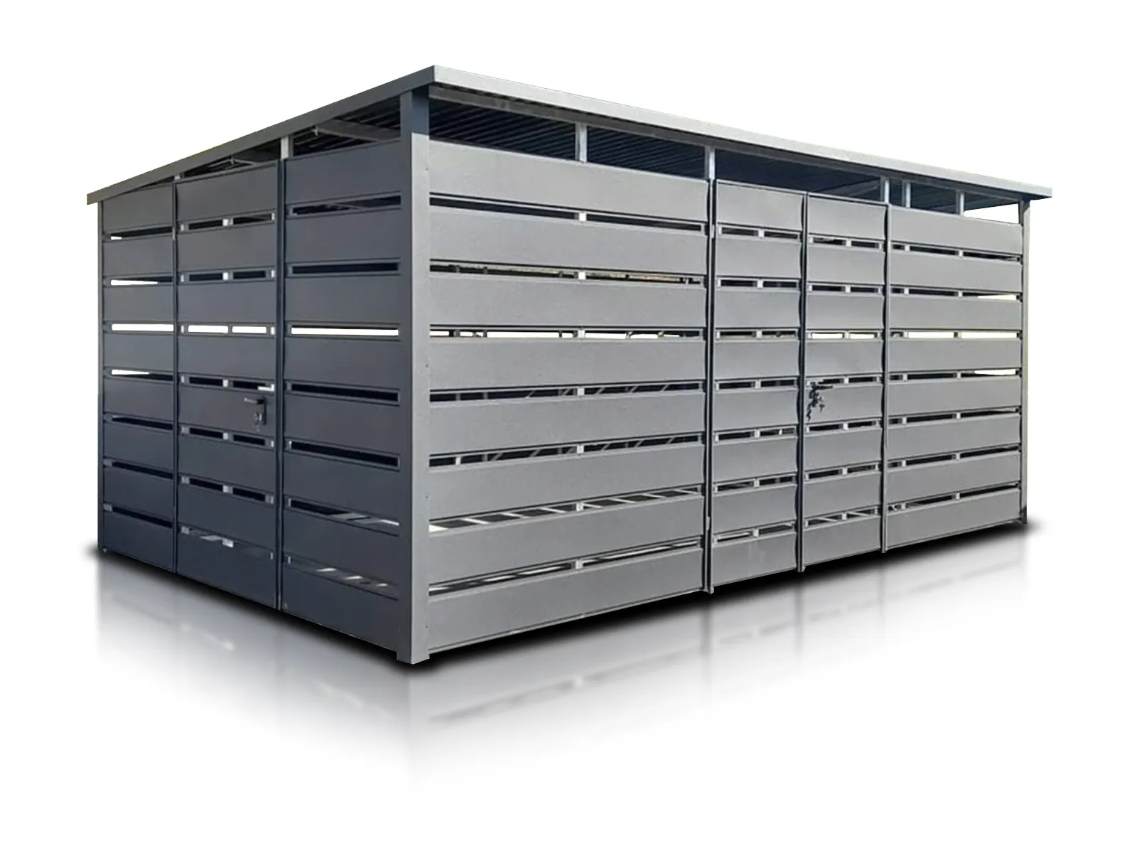 Mülltonnenbox 5x3m Pultdach