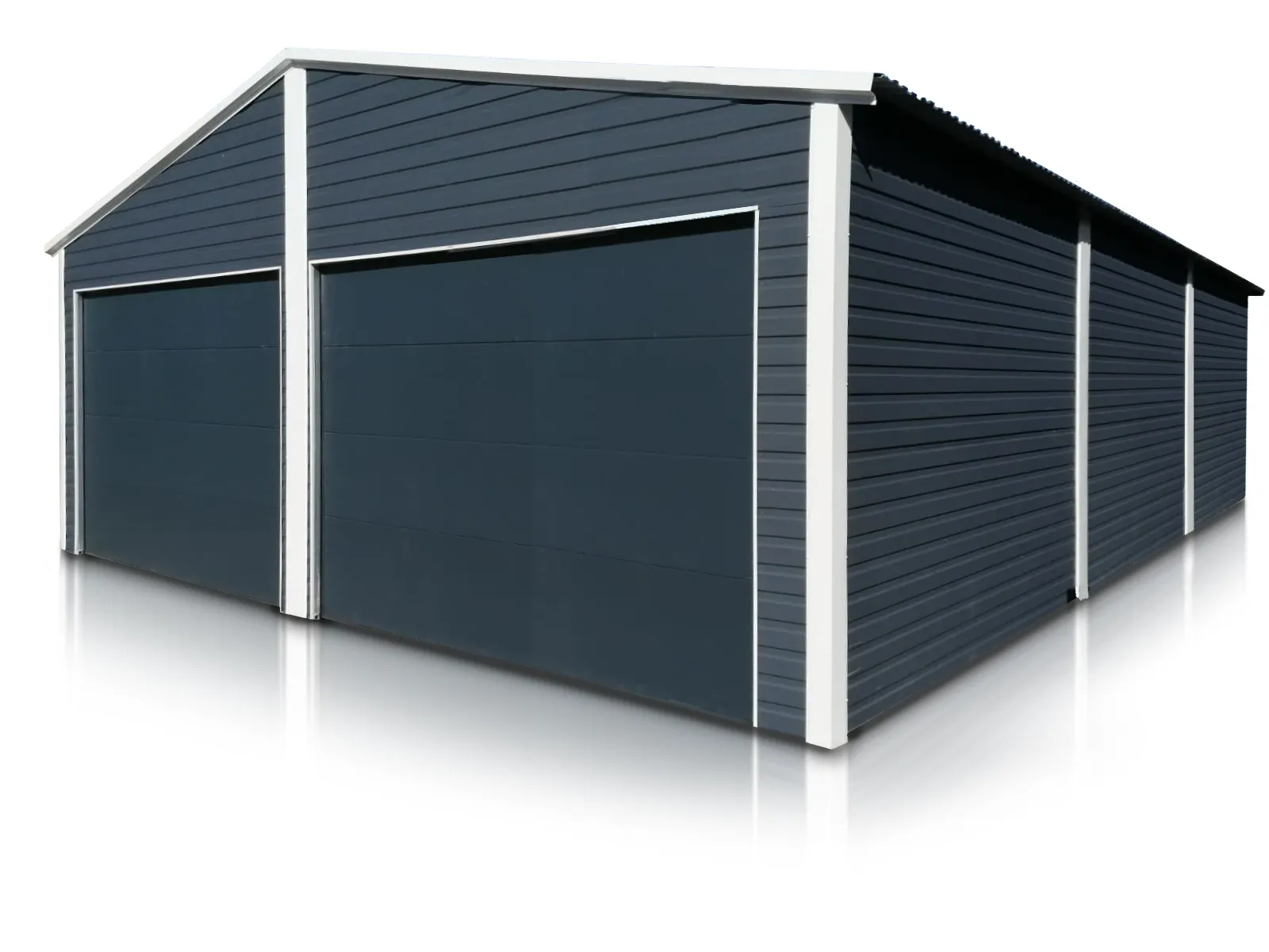Doppelgarage 7x9m Graphit Satteldach
