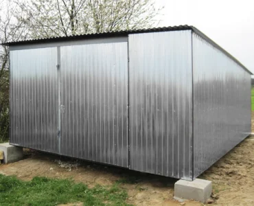 Einzelgarage aus Blech 400 x 500 cm