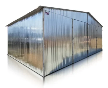 Gerätehaus aus Blech 600 x 600 cm Metallgarage