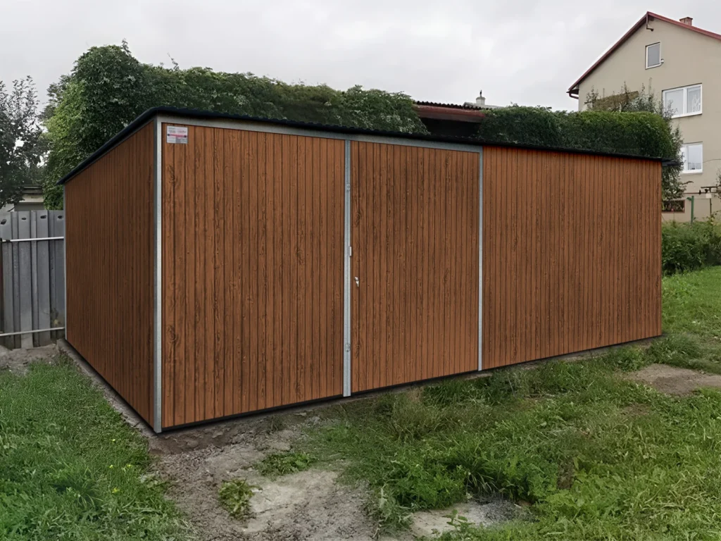 Holzschuppen mit Dachbegrünung
