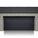 Moderne Garagentor mit Betonverkleidung