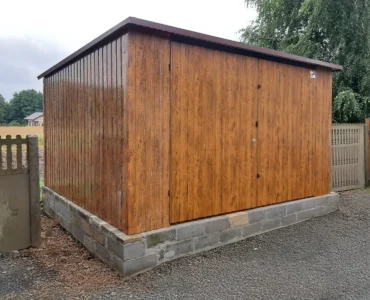 Einzelgarage aus Blech 400 x 300 cm Moderne