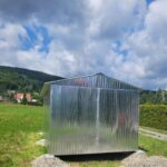 Metallgaragenstruktur mit Wellblech