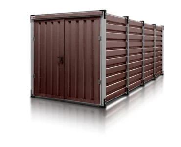 Lagercontainer 6 m Dunkelbraun RAL 8017